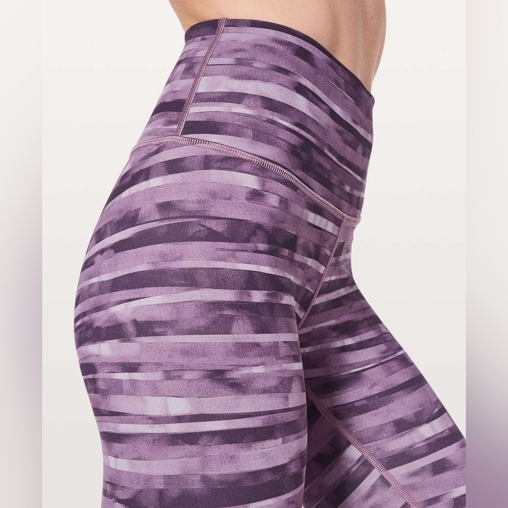 Lululemon Wunder Under Hi-Rise 7/8 Leggings Size 8 Shadowed Smoked Mullberry - Picture 3 of 8